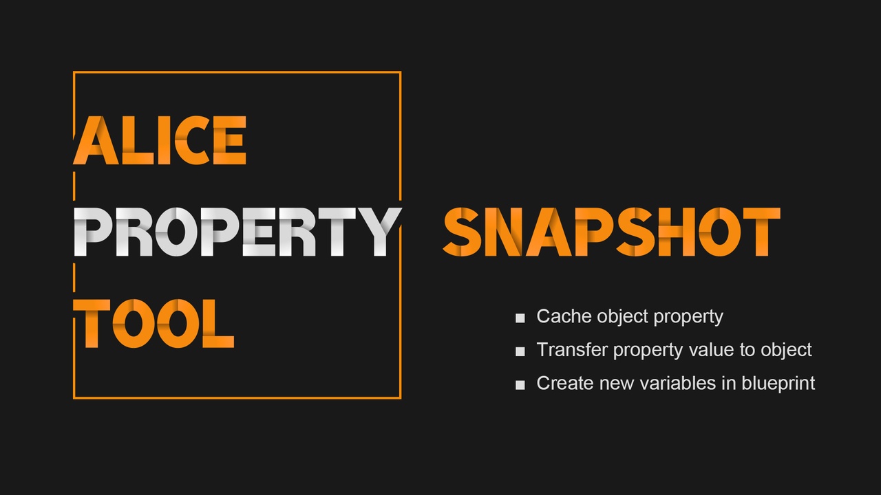 Alice Property Snapshot Tool 제품 등록을 위한 미디어 1개