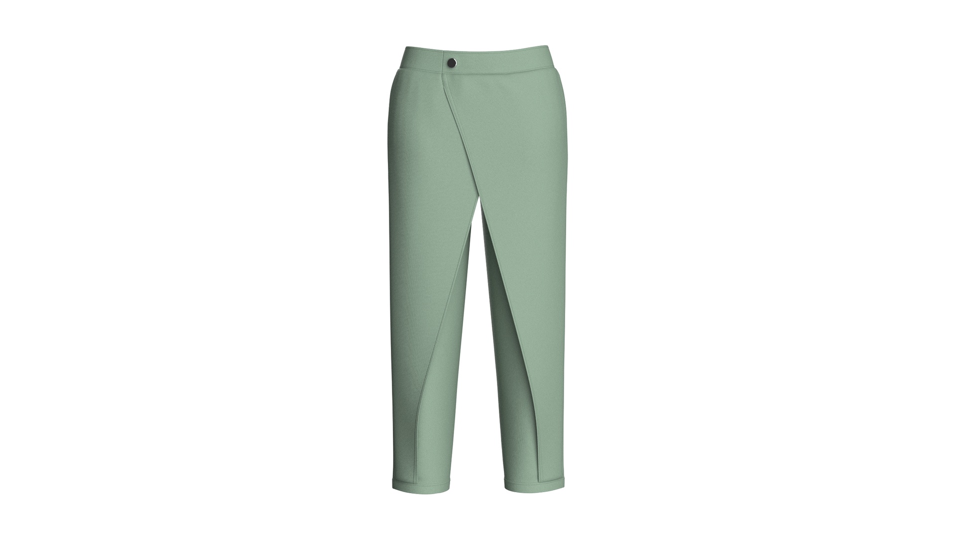 Media 1 for listing Girls High - Waisted Wrap Front Straight Pant | High Poly
