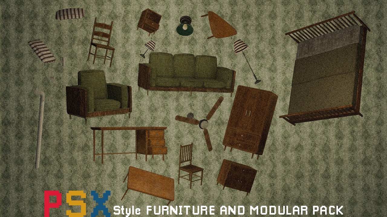 Media 1 for listing PSX-style furniture and modular pack