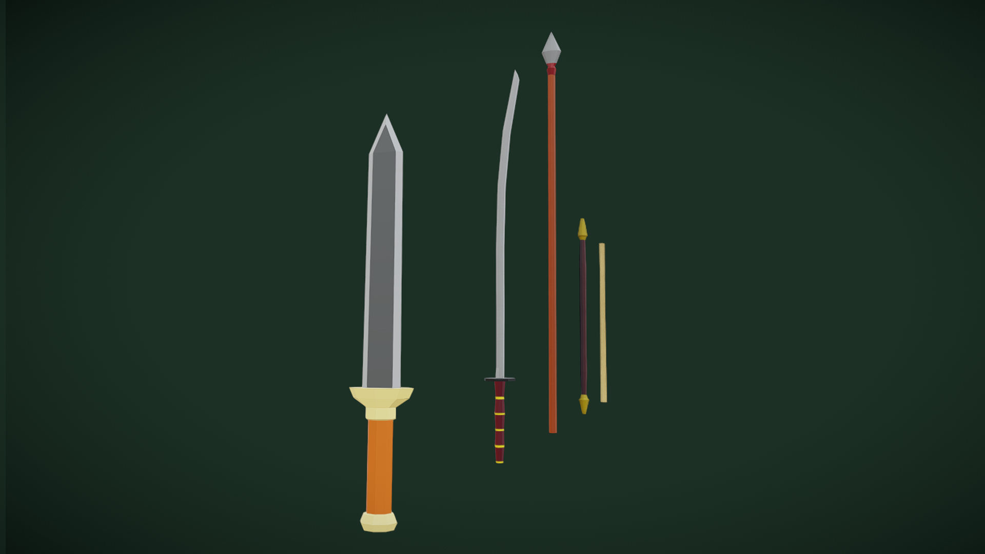 Lowpoly Melee Weapon Pack | Fab