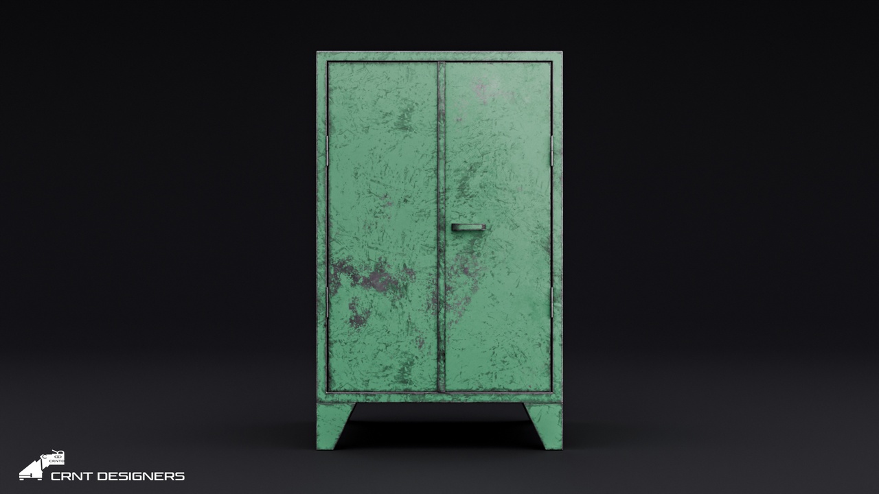 Media 1 for listing Vintage Metal Cabinet - UE4 And UE5 Optimized - Lowpoly 3D model
