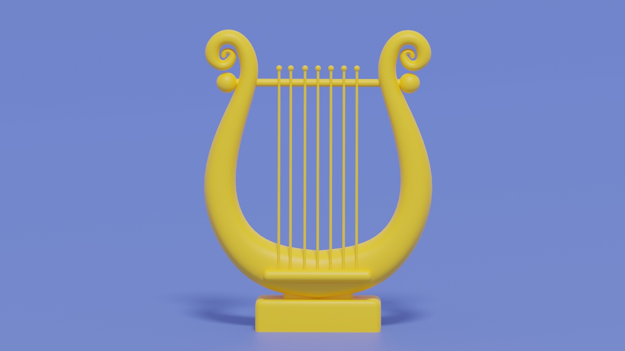 Media 1 for listing Cartoon Golden Harp