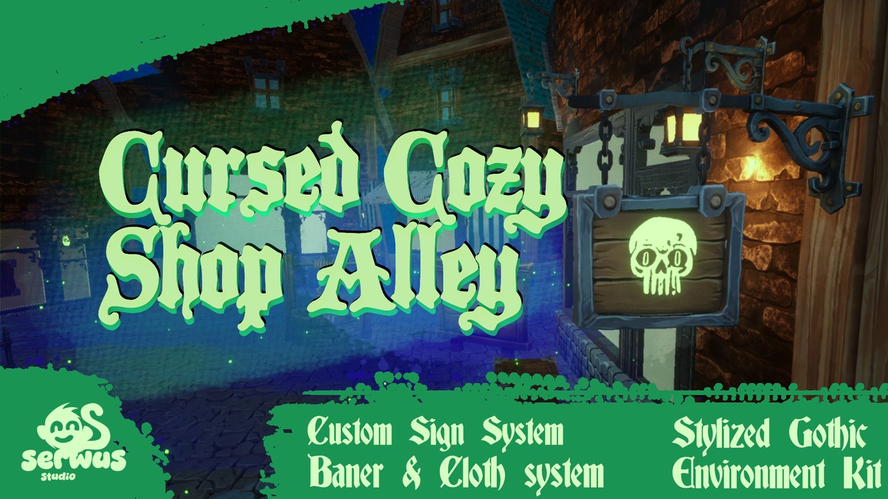 Media 1 for listing Cursed Cozy Alley / Market Shopfront Kit