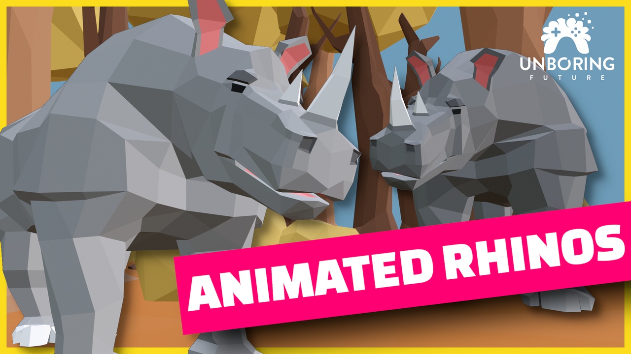Media 1 for listing LOW POLY RHINOS - Animated