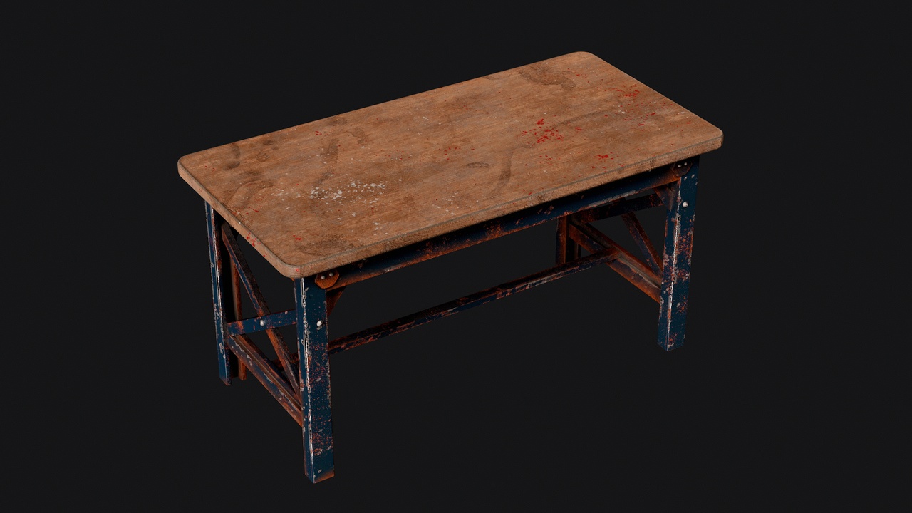Media 1 for listing Rusty Metal Workbench