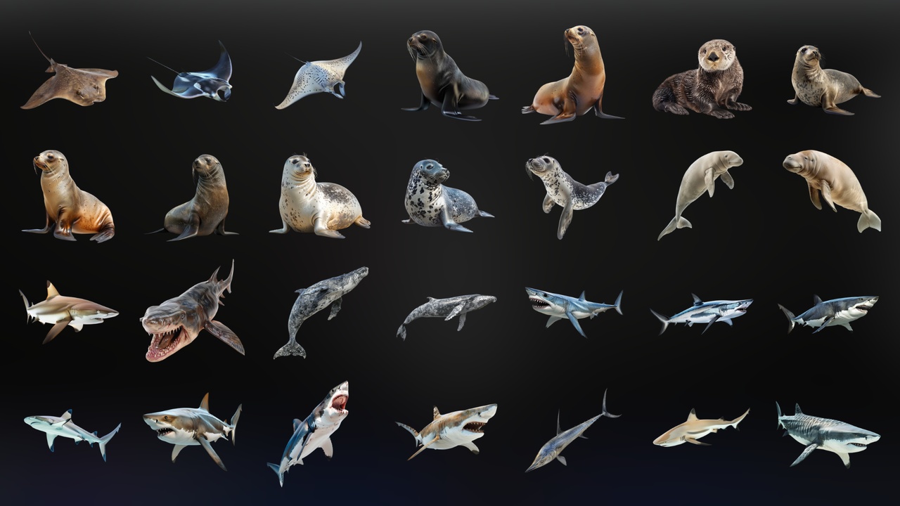 Media 1 for listing Ocean Animals - Icon Pack