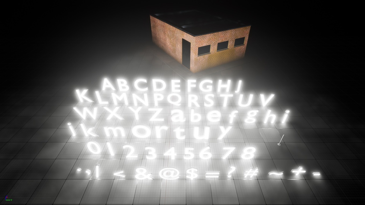 Media 1 for listing bright letters and numbers