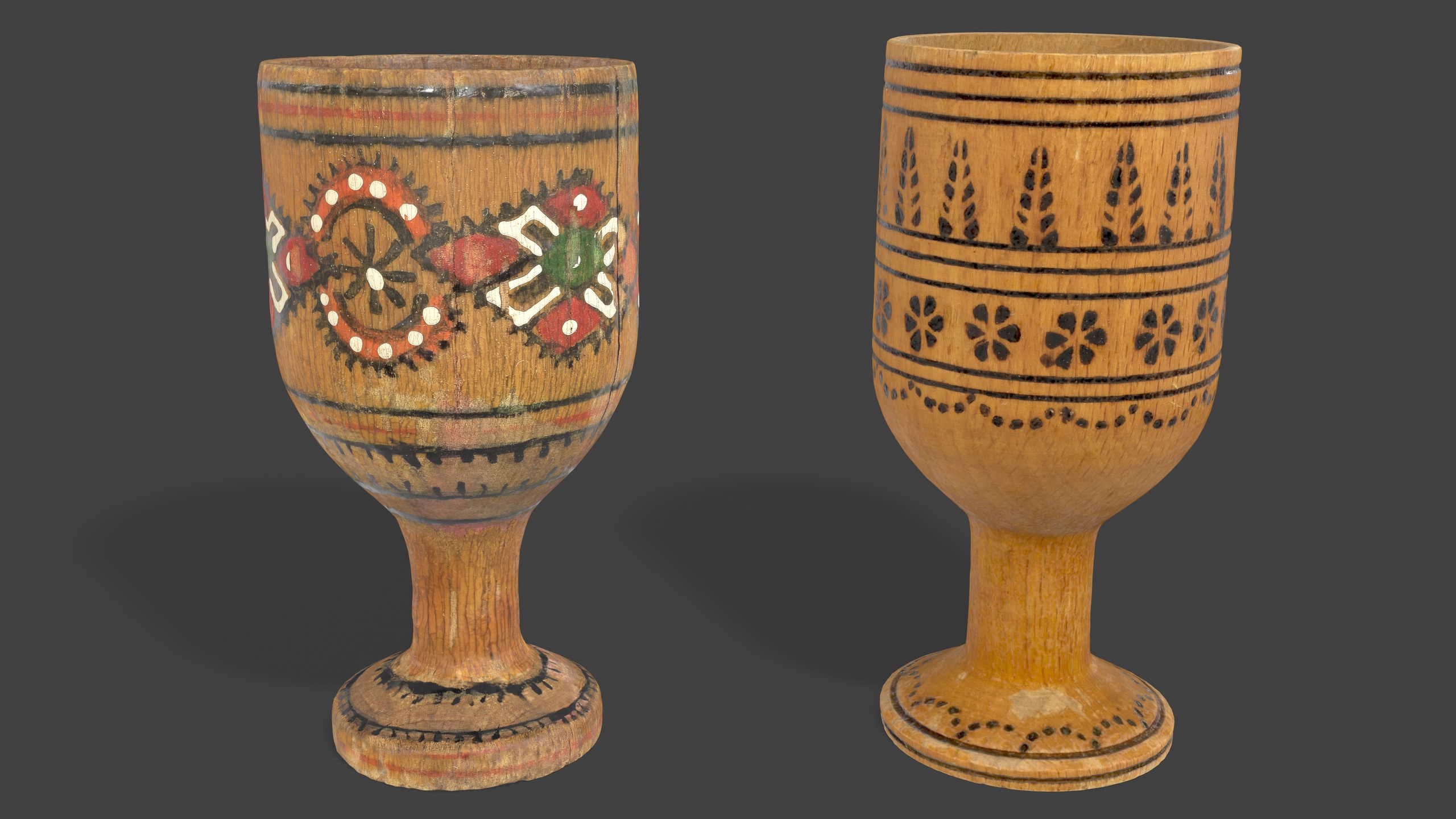 Media 1 for listing Vintage Wooden Goblets - 2 Models