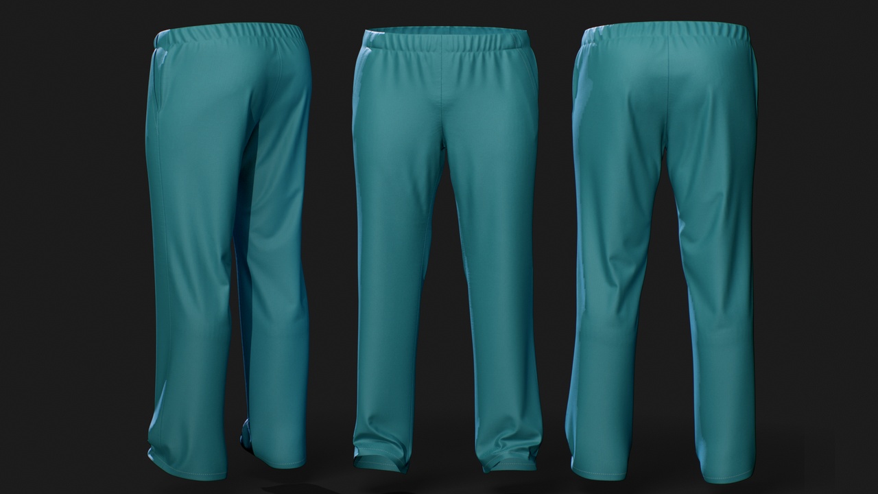 Media 1 for listing Medical Scrub Pants for MetaHuman 4 Color Variants - Parametric Wardrobe (MHPKG)