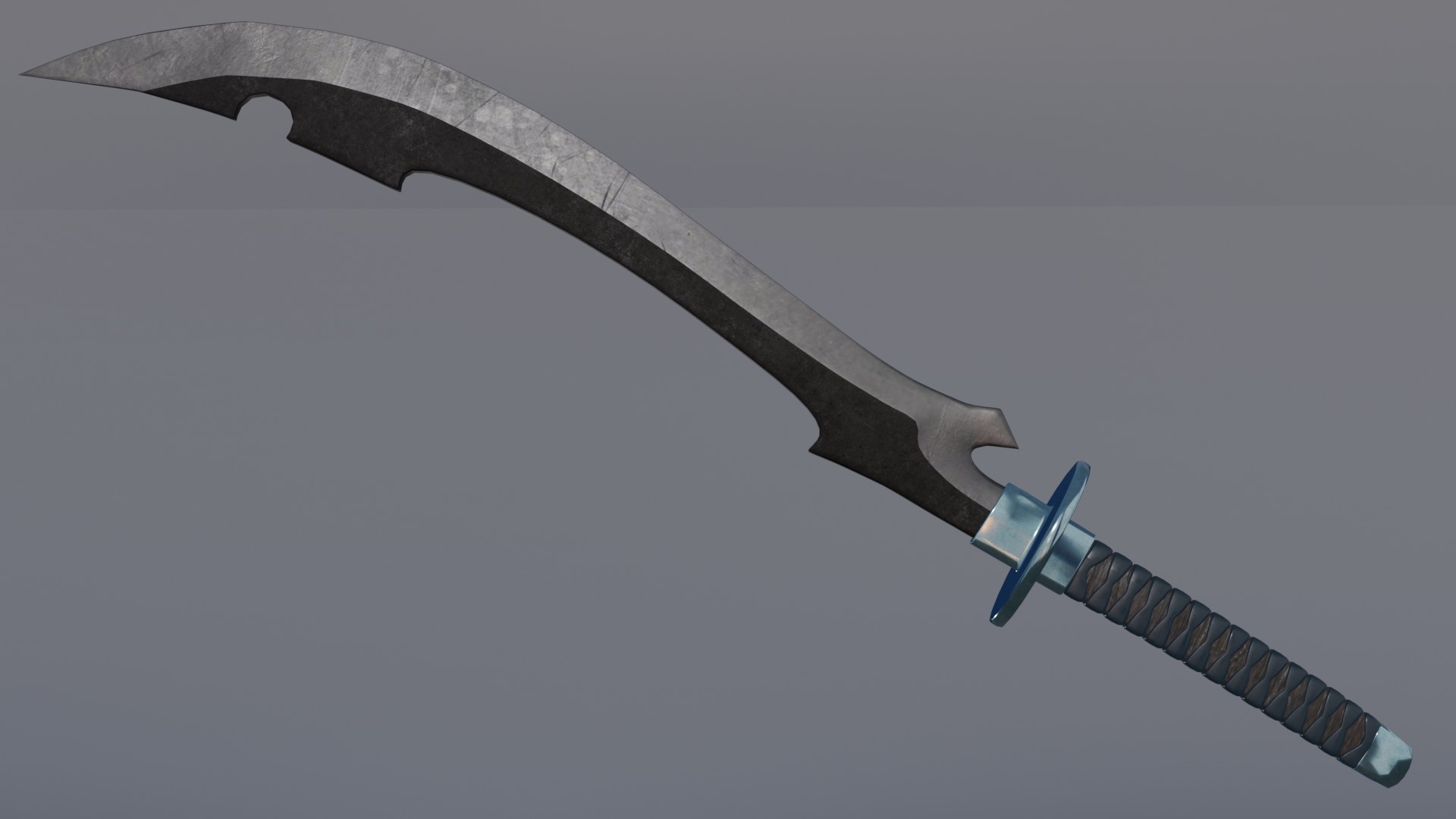 Dark Fantasy Scimitar – Game-Ready Curved Sword Asset | Fab