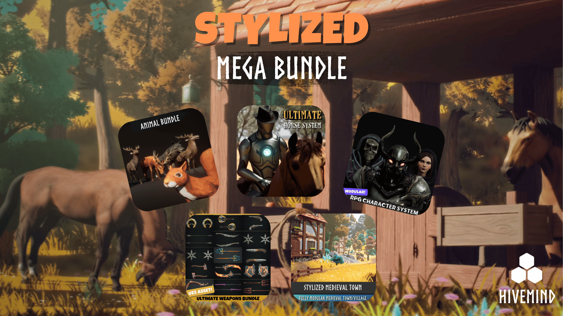 Stylized Game Mega Bundle (Stylized Town, Stylized Horse, Stylized ...