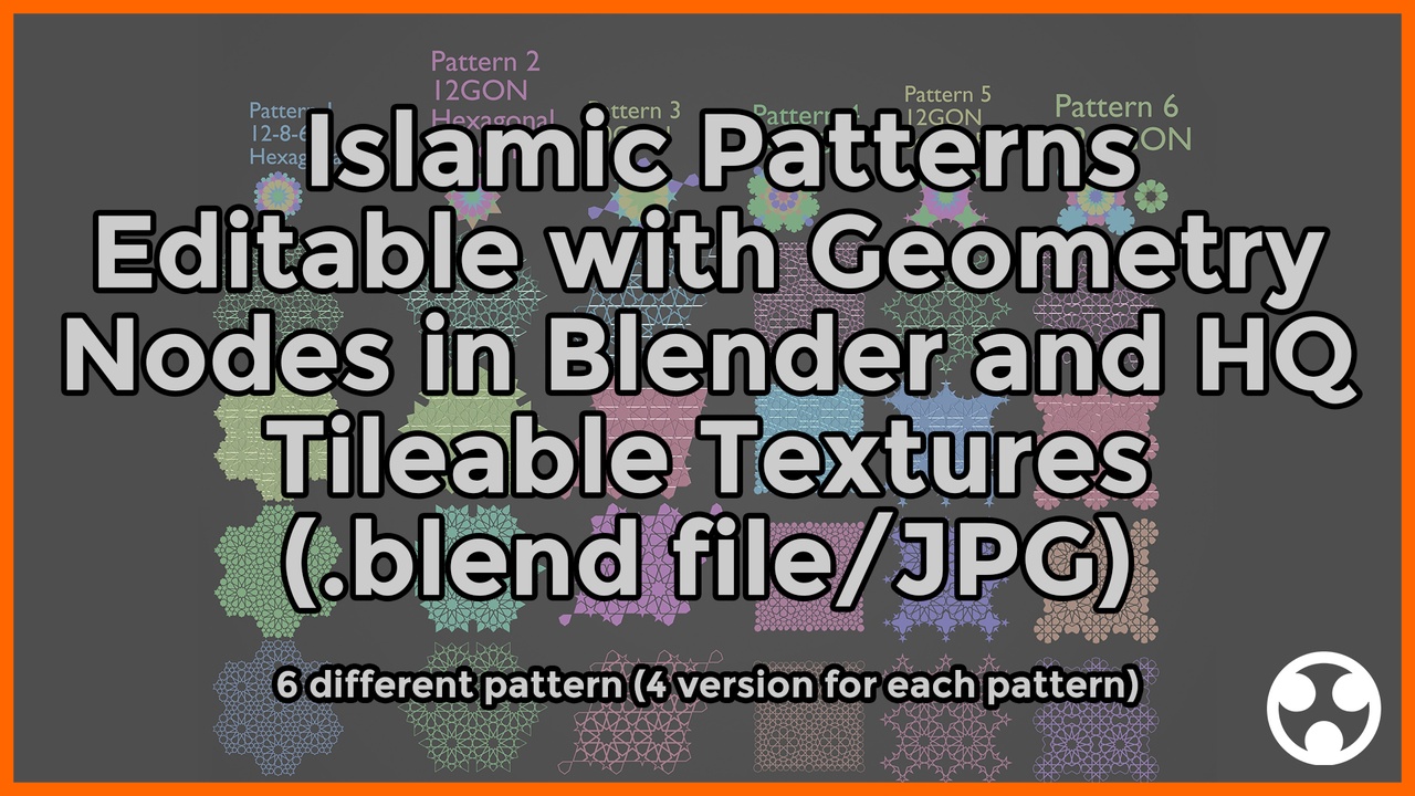 Media 1 for listing 3D Islamic Patterns (Blender) & 2D Tileable Textures