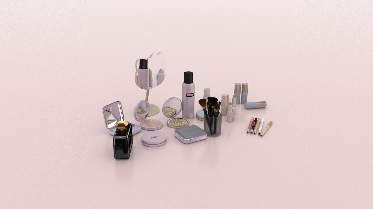 Media 1 for listing Stylized Makeup & Vanity Props Pack