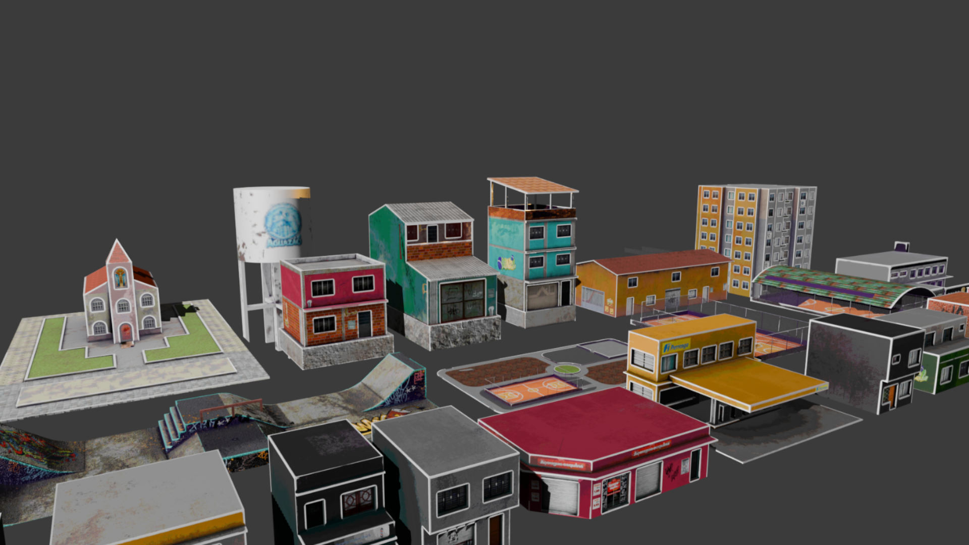 Urban Low Poly Pack Stylized | Fab