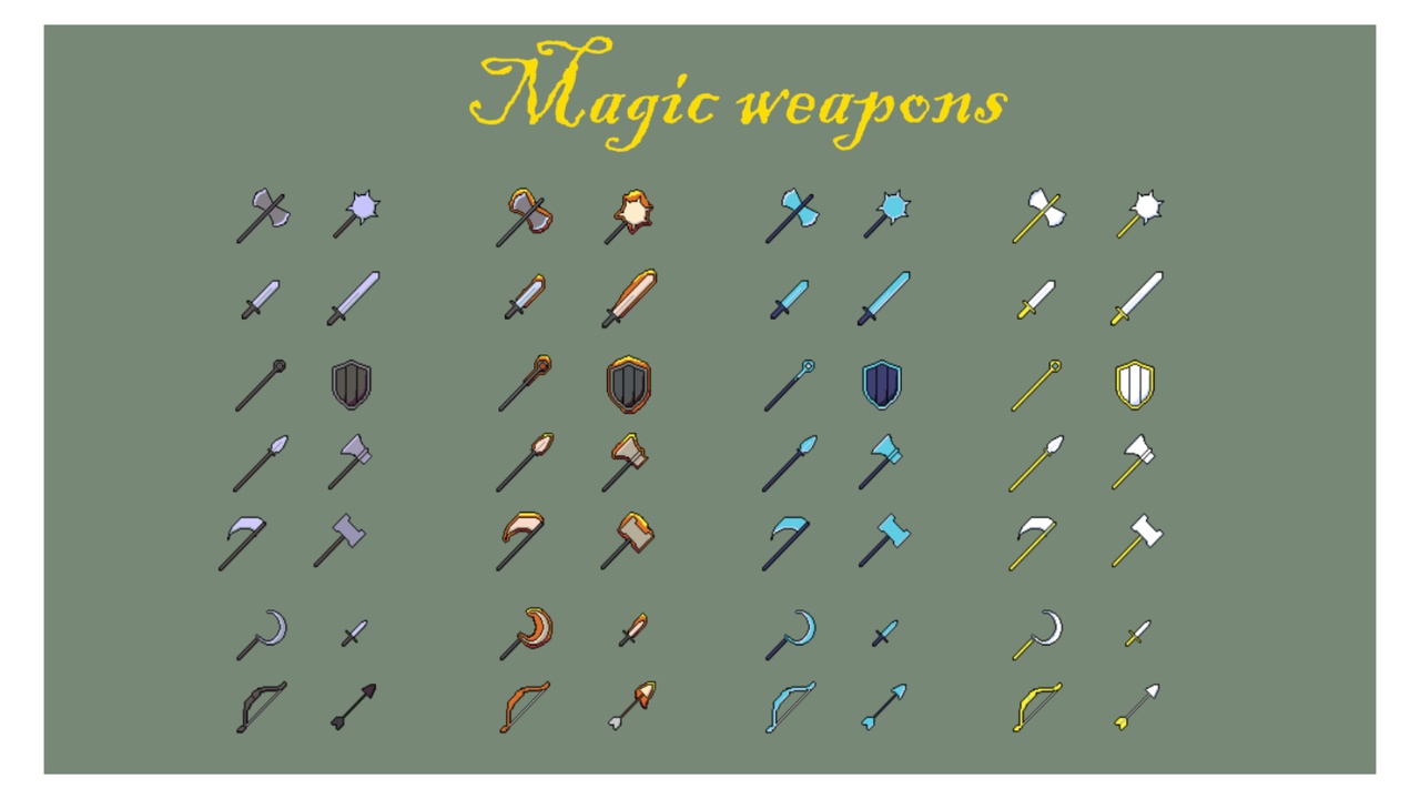 Media 1 for listing 2d Pixel Magic Weapons