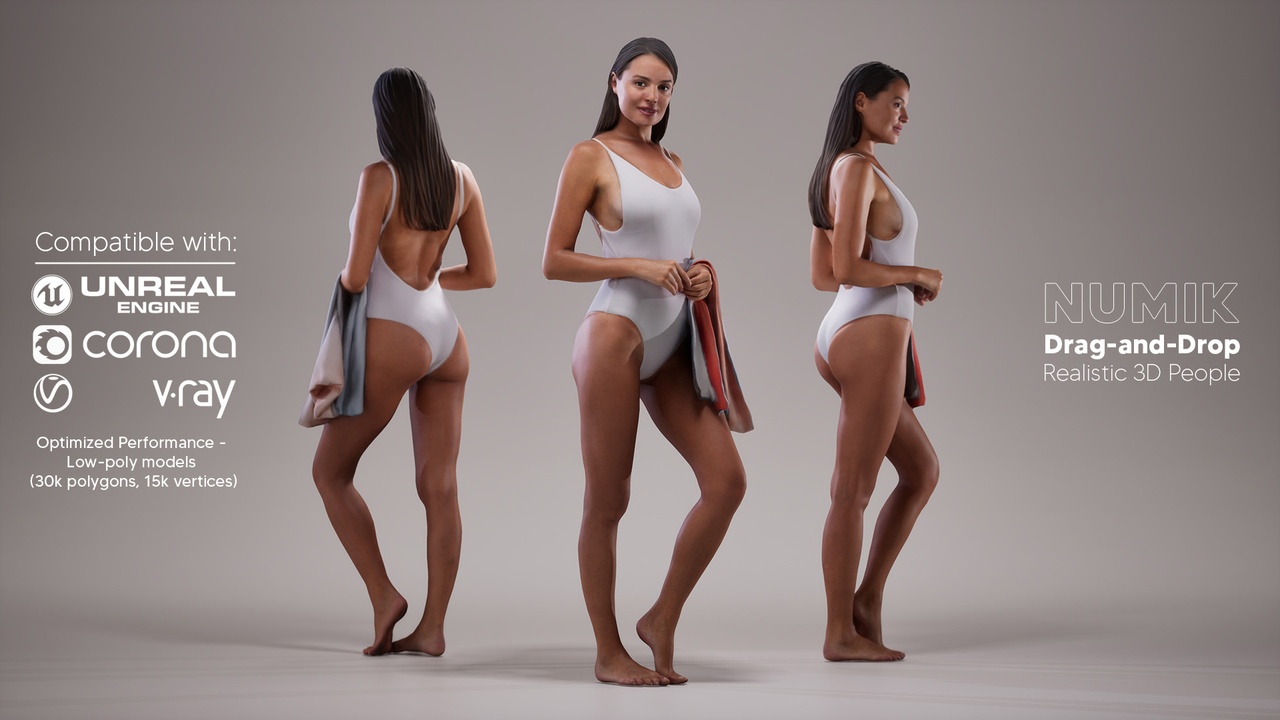 Media 1 for listing Elena 1104 Caucasian Woman Swimsuit Beach Pool