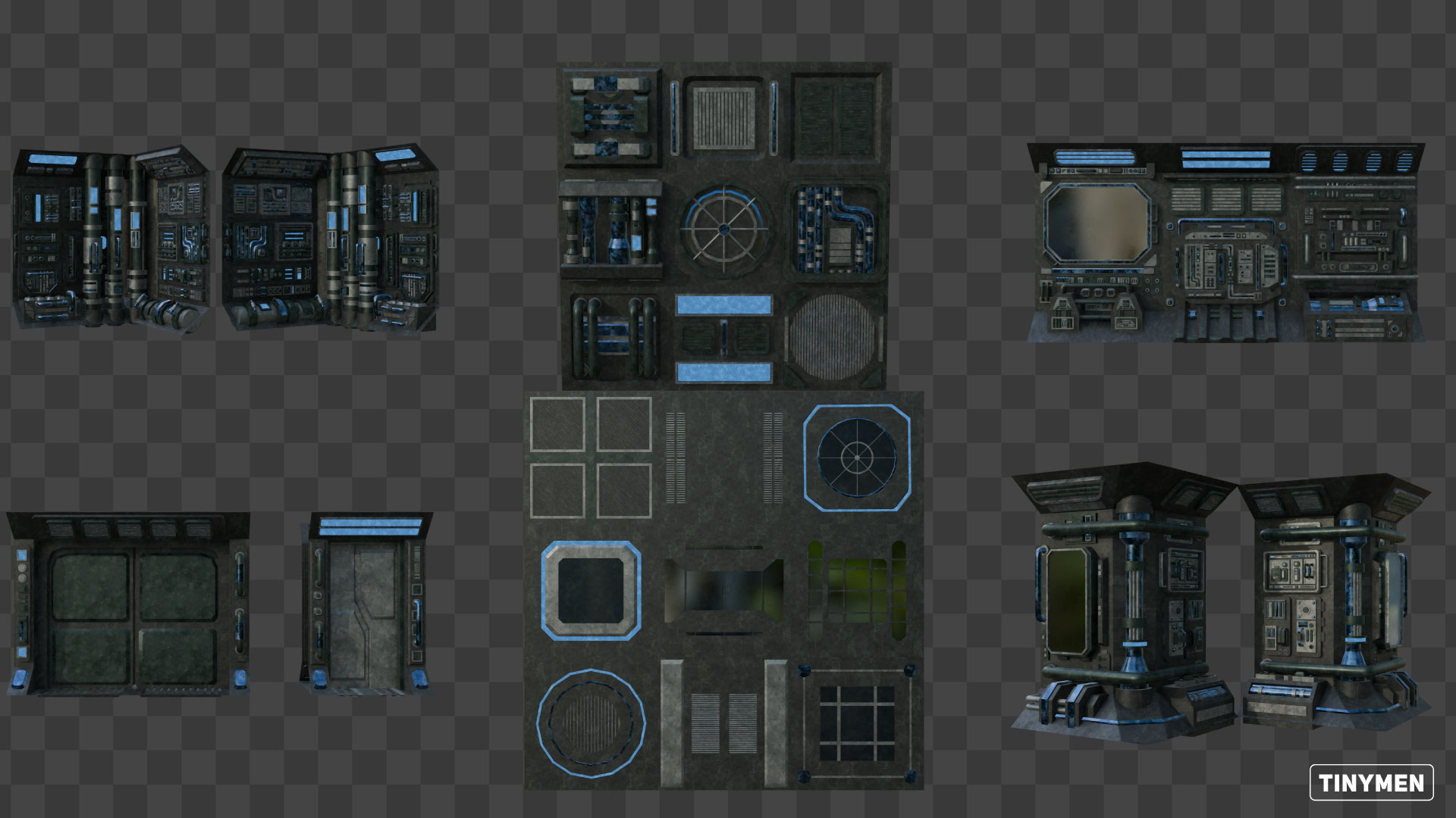 Asset Pack Vol 7 - Sci-Fi Modular Corridors | Fab