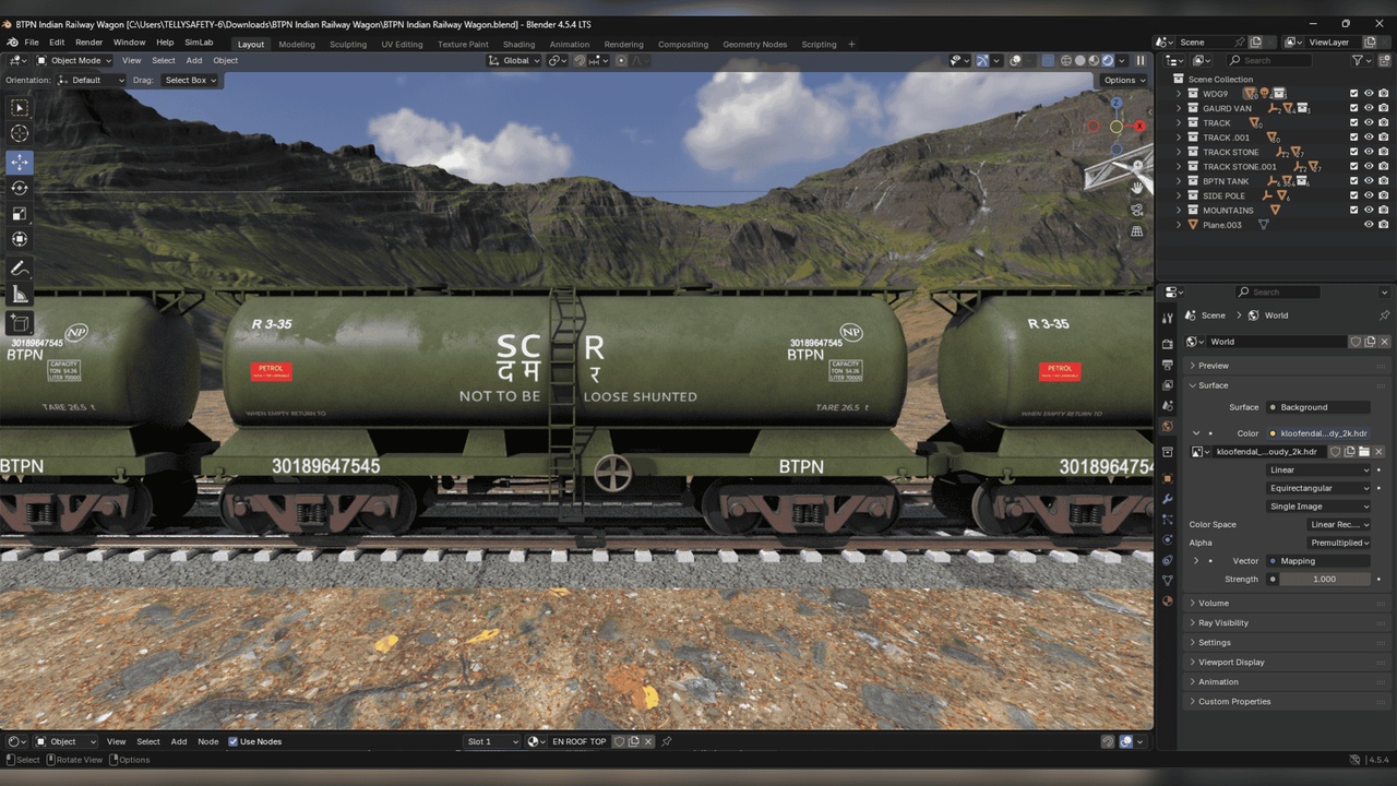 Media 1 for listing Indian Railway BTPN & BVCN Wagon WITH WAP-9 Engine BLENDER