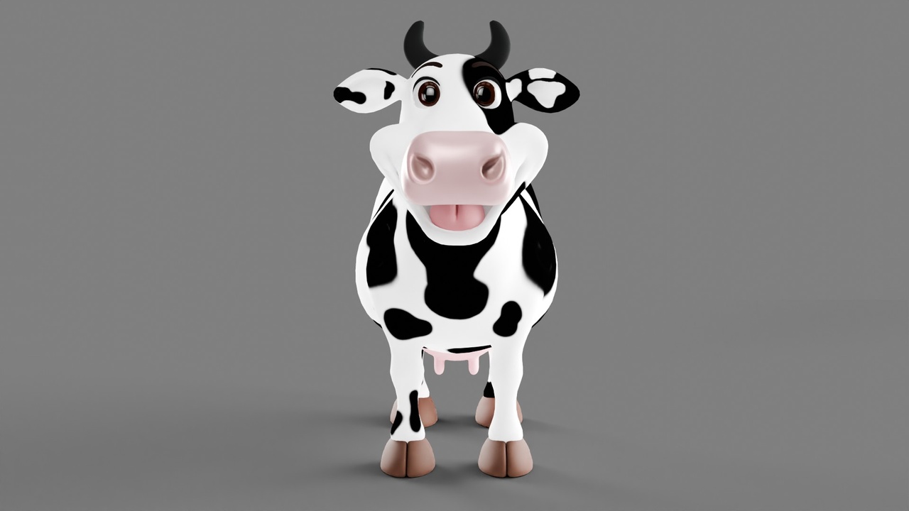 Media 1 for listing Cartoon Cow with a Big Smile