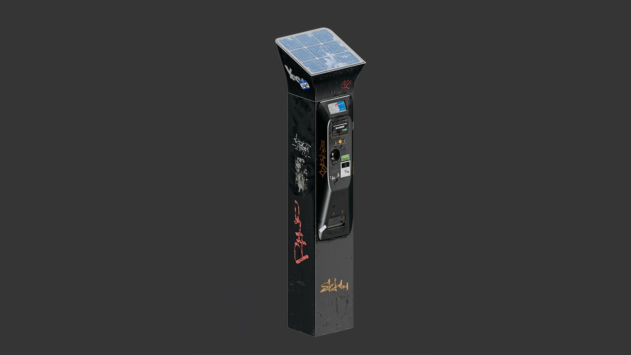 Media 1 for listing Parking meter with solar panel and display