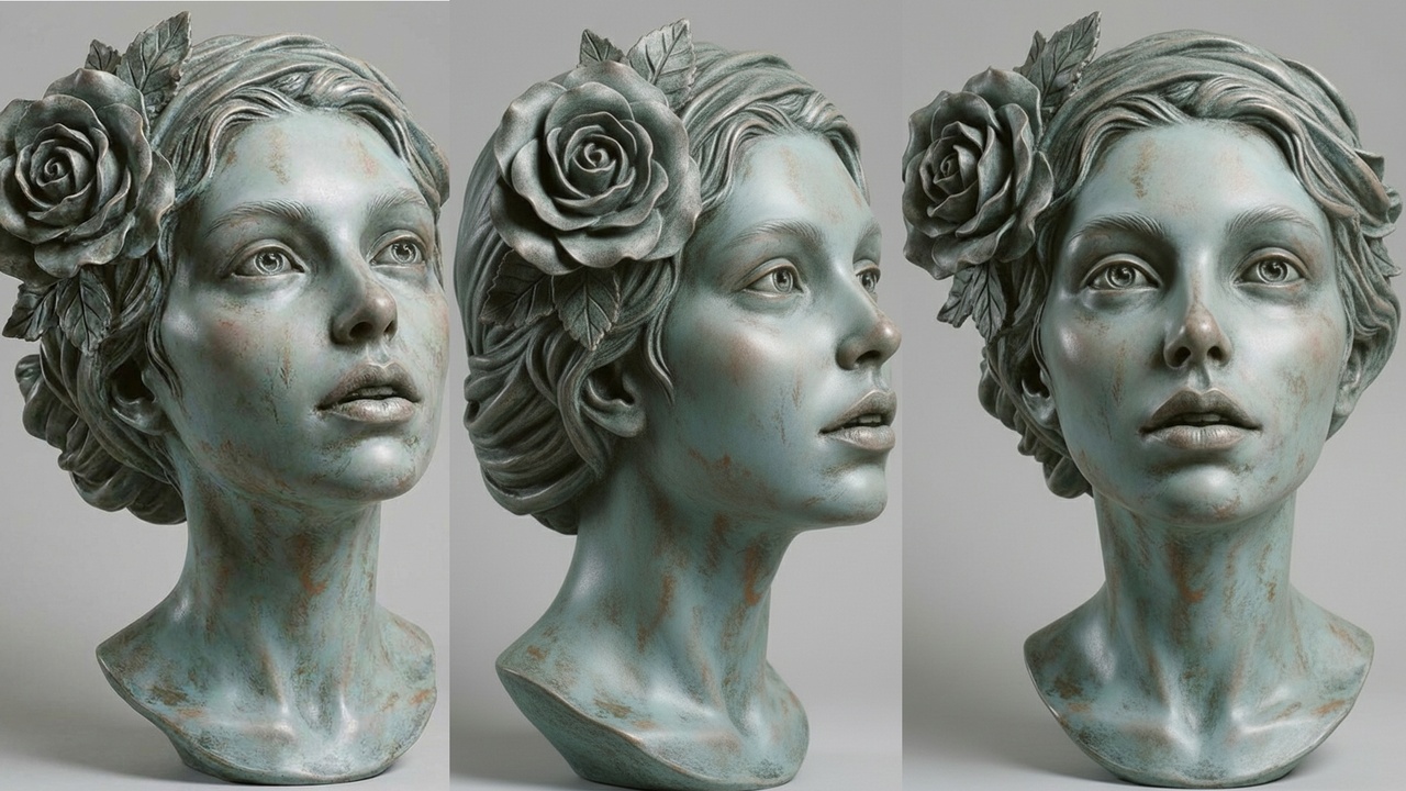 Media 1 for listing classical female bust sculpture