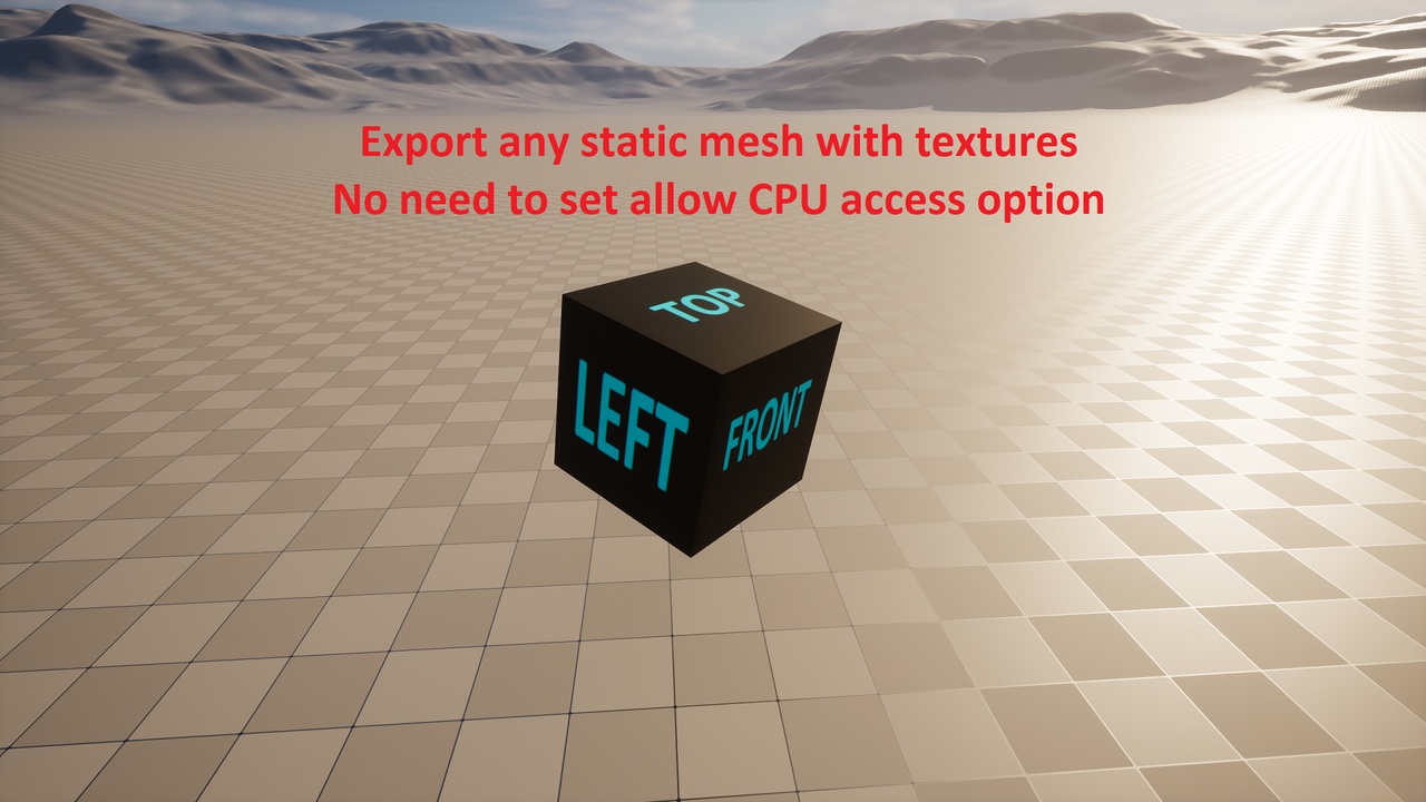 Media 1 for listing True Runtime Mesh OBJ Exporter with Textures