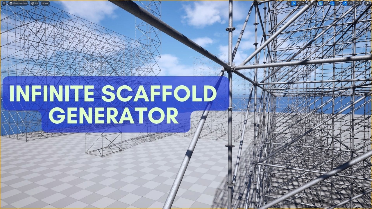 Media 1 for listing Infinite Scaffold Generator – Blueprint UE5 Construction Script
