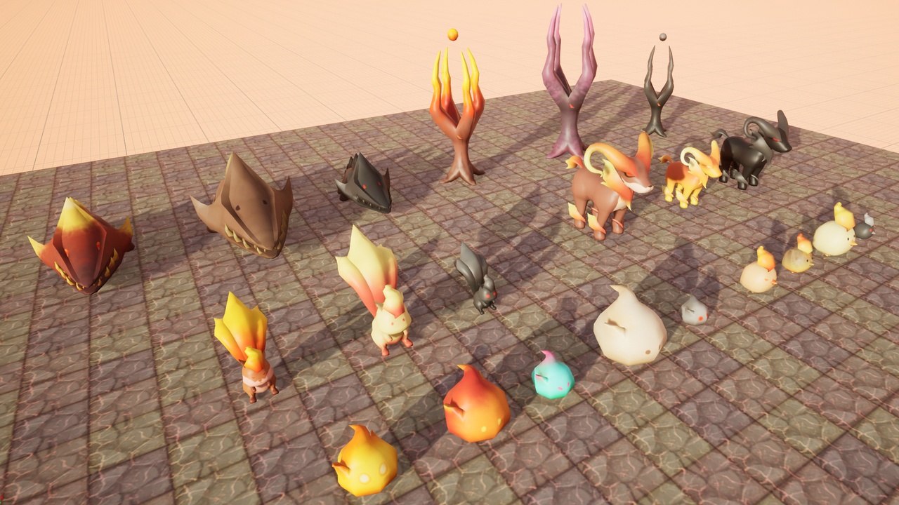 Media 1 for listing Monsters Fire Pack 2