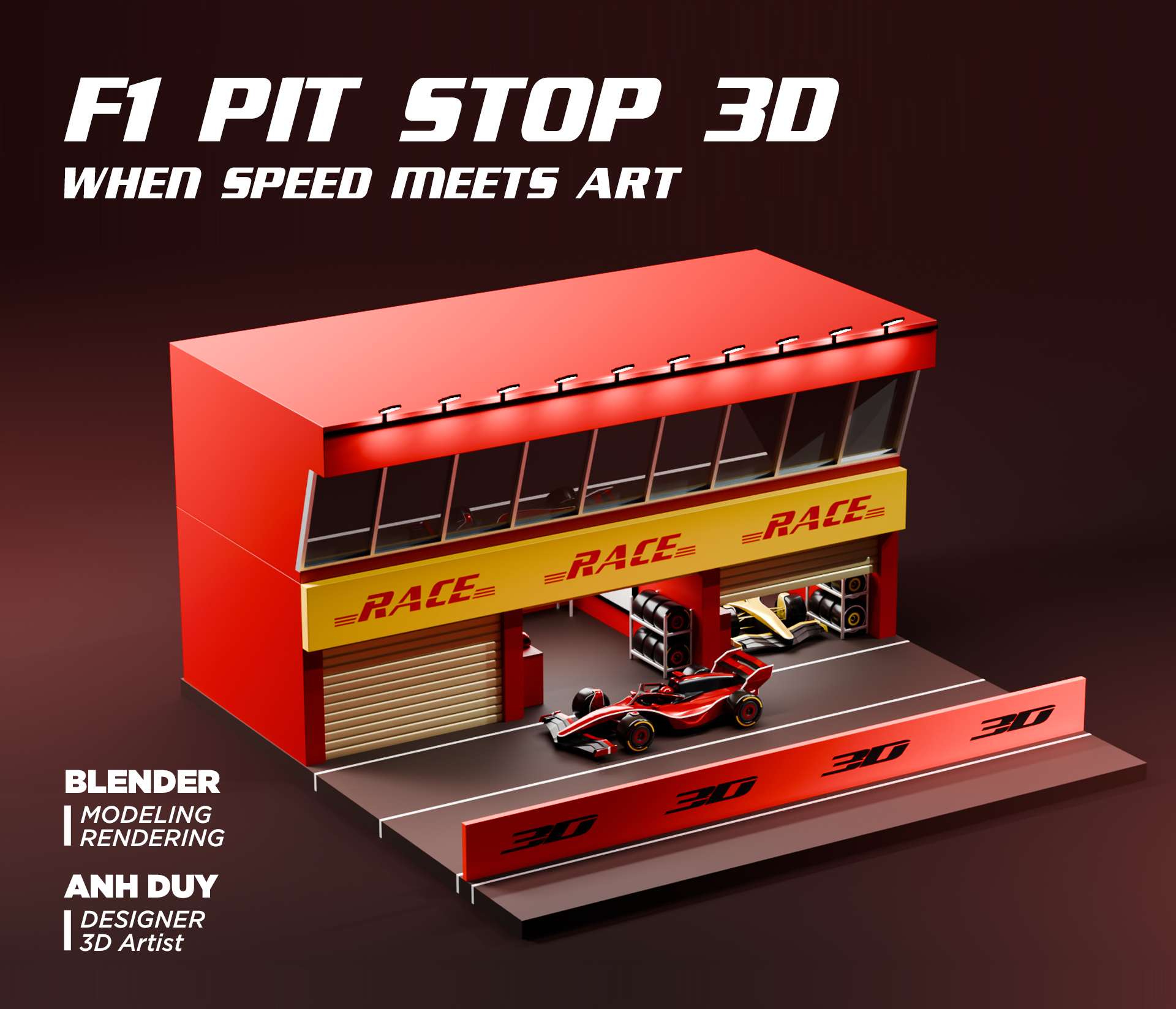 Speed Meets Model F1 PIT STOP 3D - When Speed Meets Art | Fab