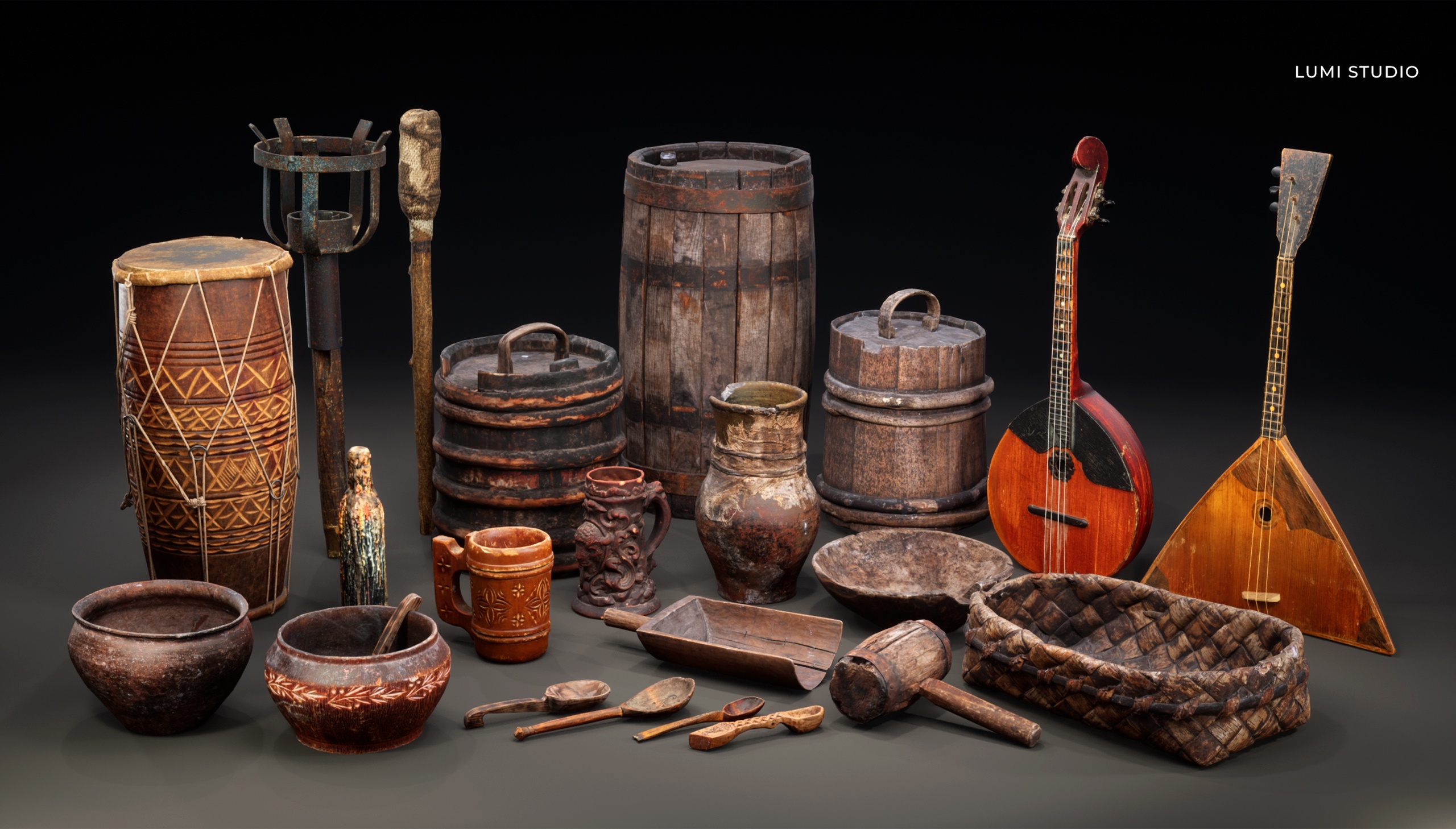 Media 1 for listing Medieval Props Pack Vol.01 - Tavern & Village