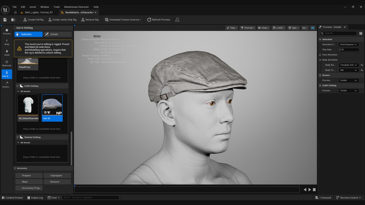 Media 1 for listing Flat Cap for Metahuman 42 - MHPKG