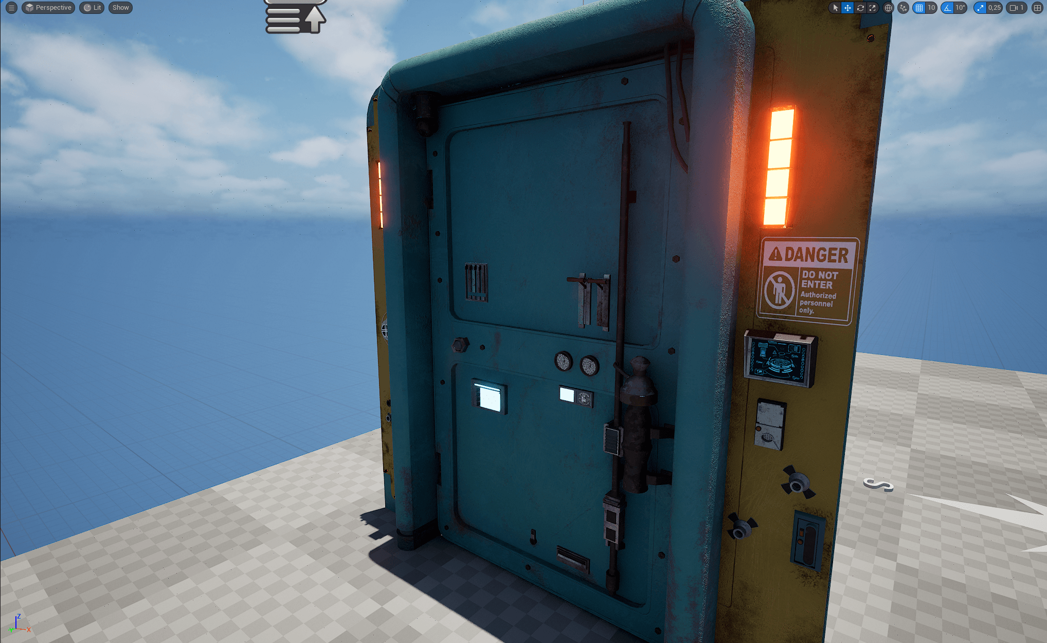 Steampunk Sci-fi Door with Various Devices | Fab