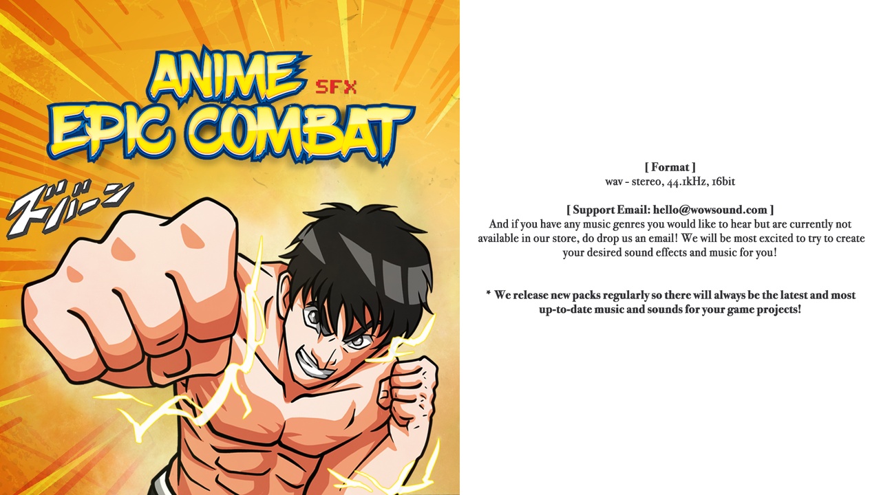 Media 1 for listing Anime Cinematic Combat Sound Effects Pack