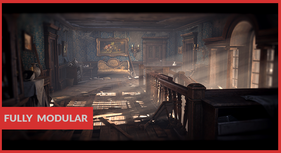 Abandoned Mansion _ Fully Modular Asset Pack | Fab