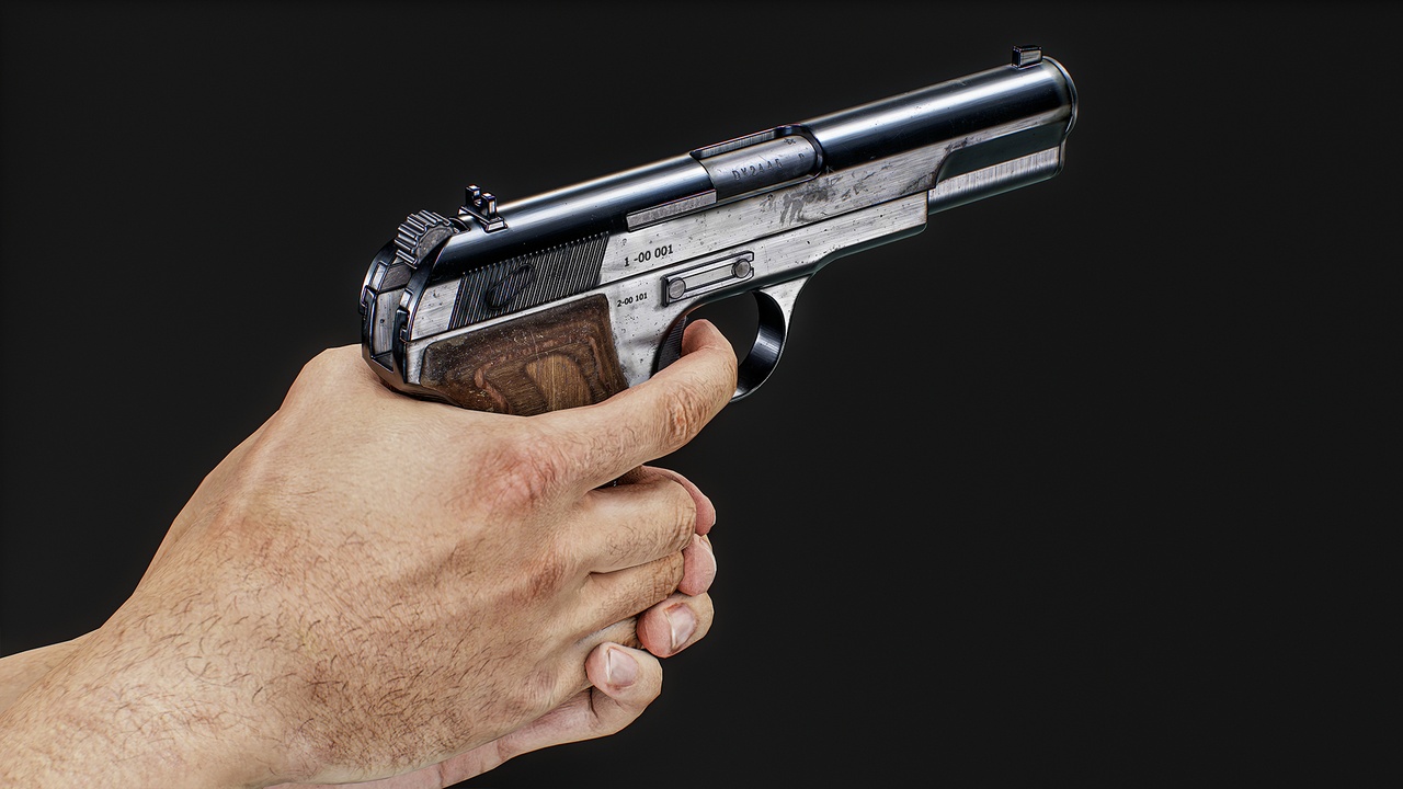 Media 1 for listing Animated FPS Loaded 3-Pistol Guns Pack