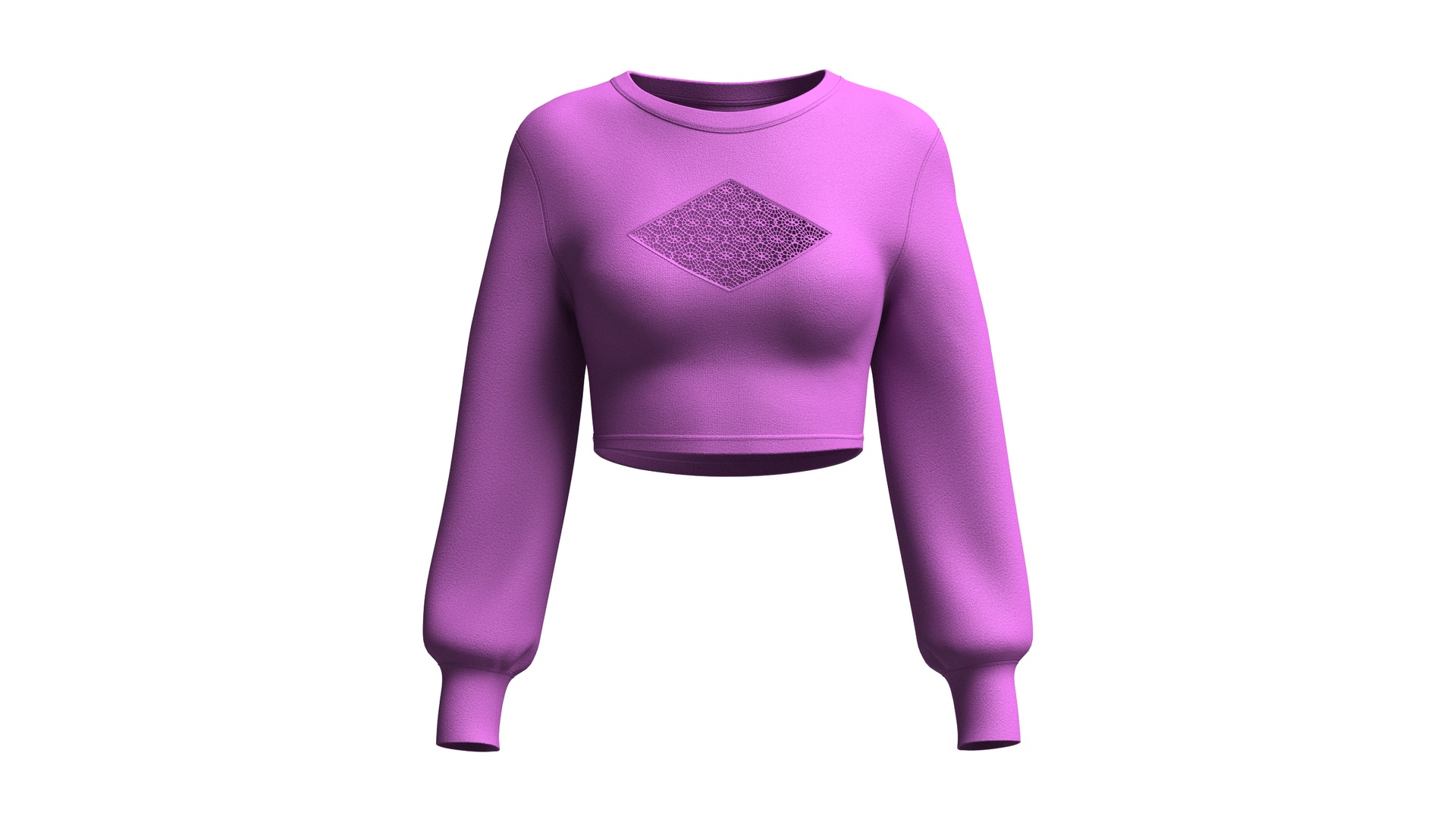 Media 1 for listing Girls Lace Cut - Out Cropped Sweatshirt | High Poly