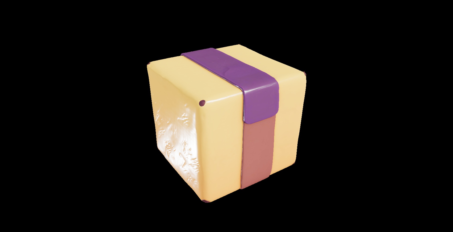 Media 1 for listing Stylized Cardboard Box – Sealed Cartoon Crate