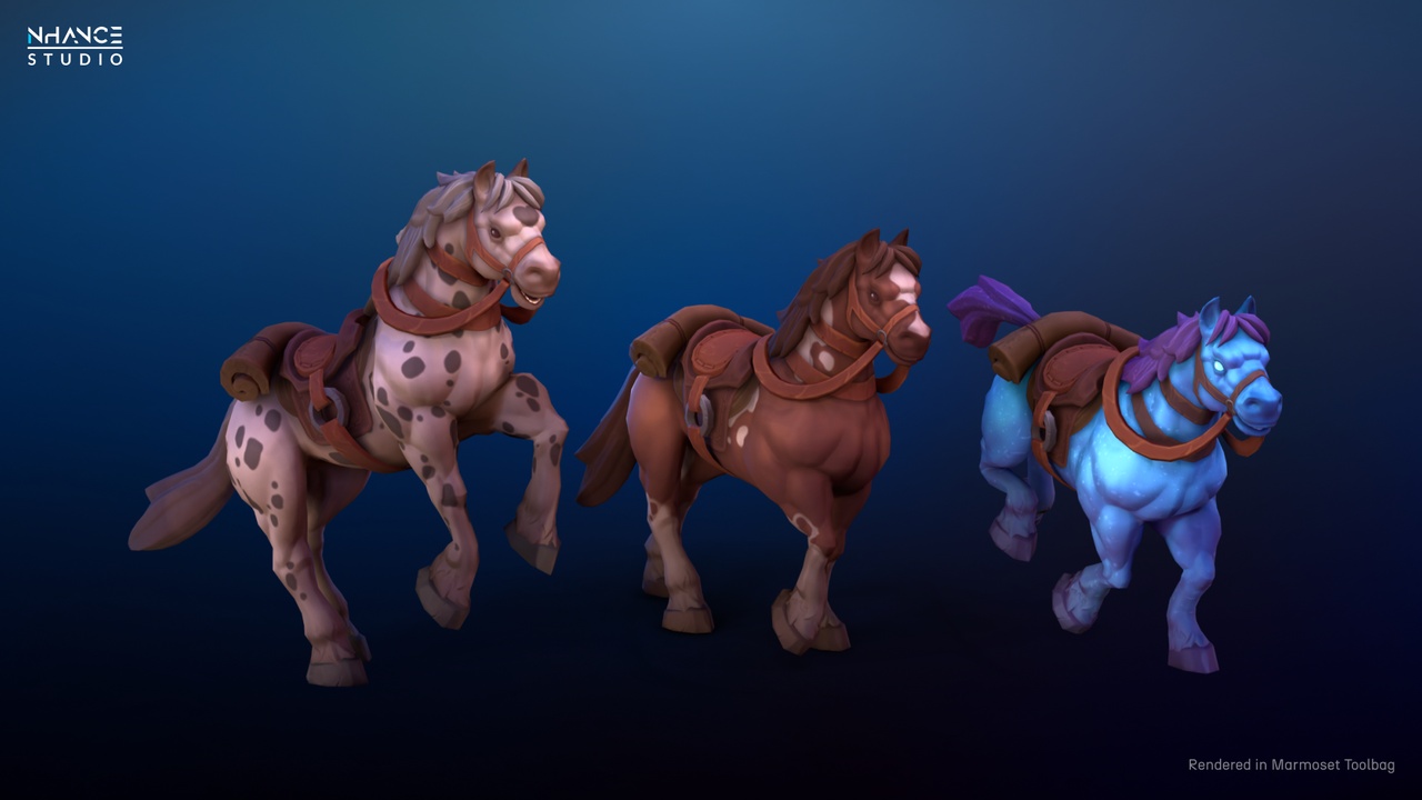 Stylized Horse Mount ์ ํ ๋ฑ๋ก์ ์ํ ๋ฏธ๋์ด 1๊ฐ