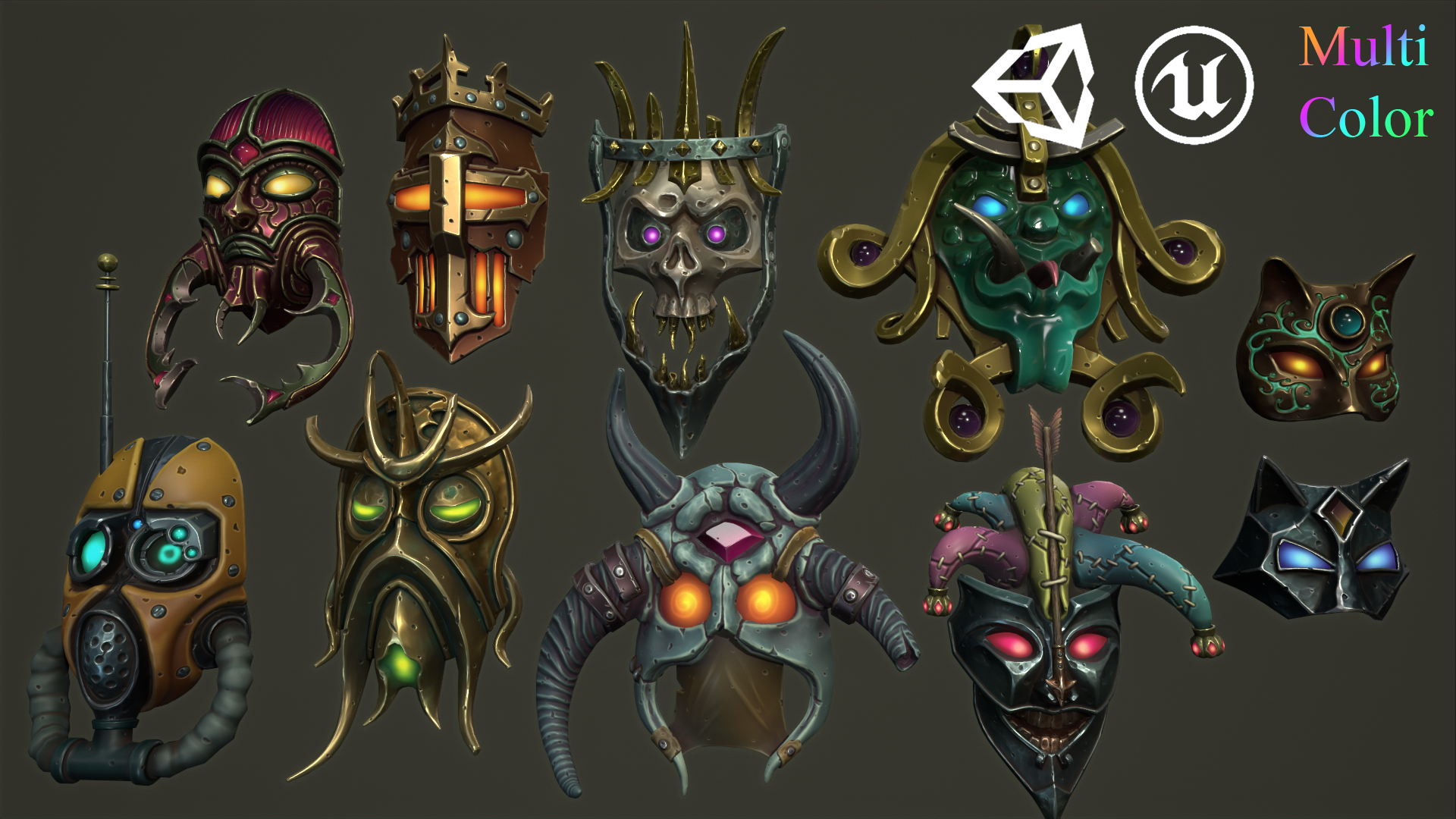 Fantasy masks 2 | Fab