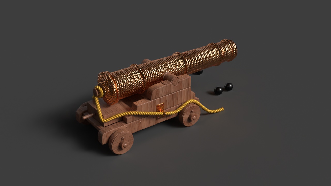 Media 1 for listing Chinese Cannon Figure 3D Model
