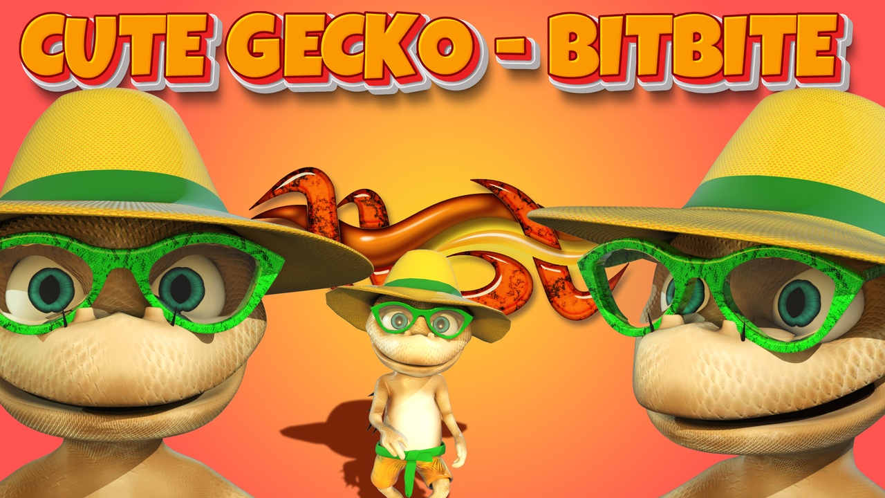 Media 1 for listing Cartoon Gecko - BitBite signature character