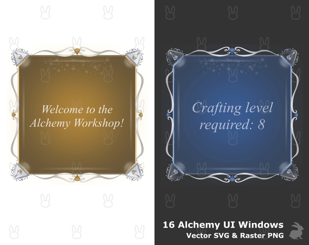 Media 1 for listing 16 Antique & Alchemy Windows - Fantasy UI Window Frames Mega Pack