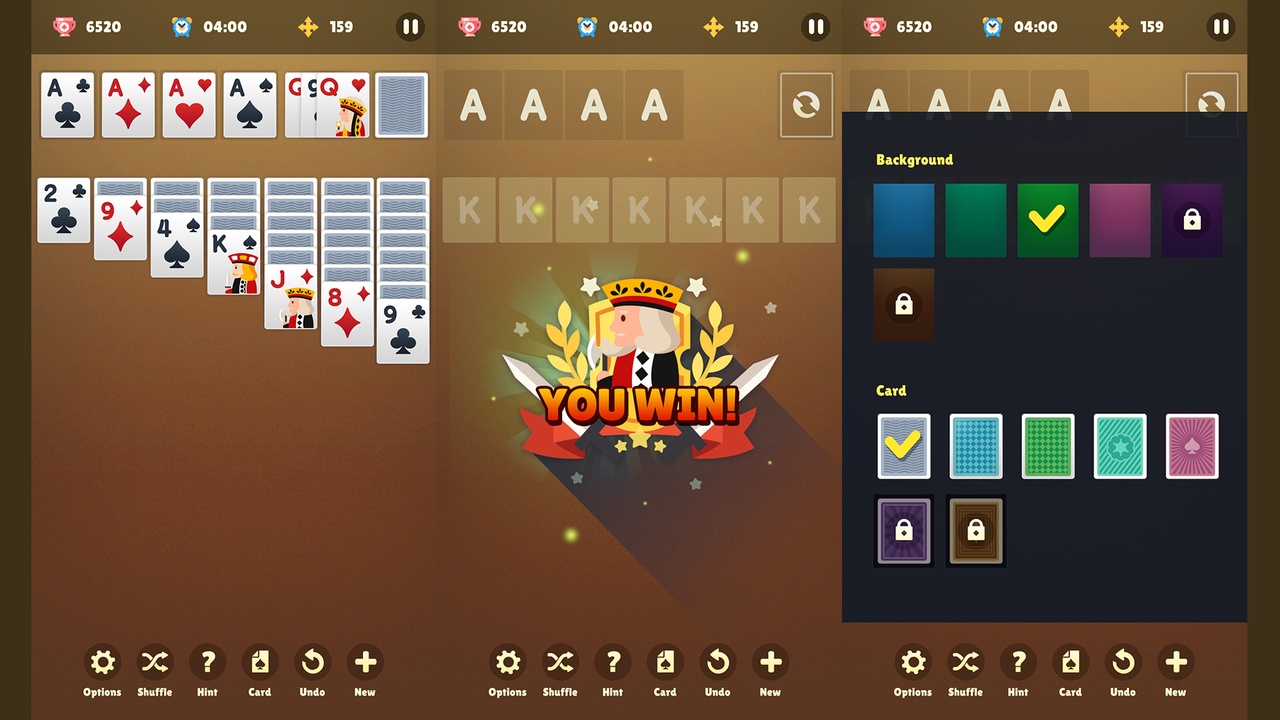 Media 1 for listing Solitaire Card Game Ui Kit-classic
