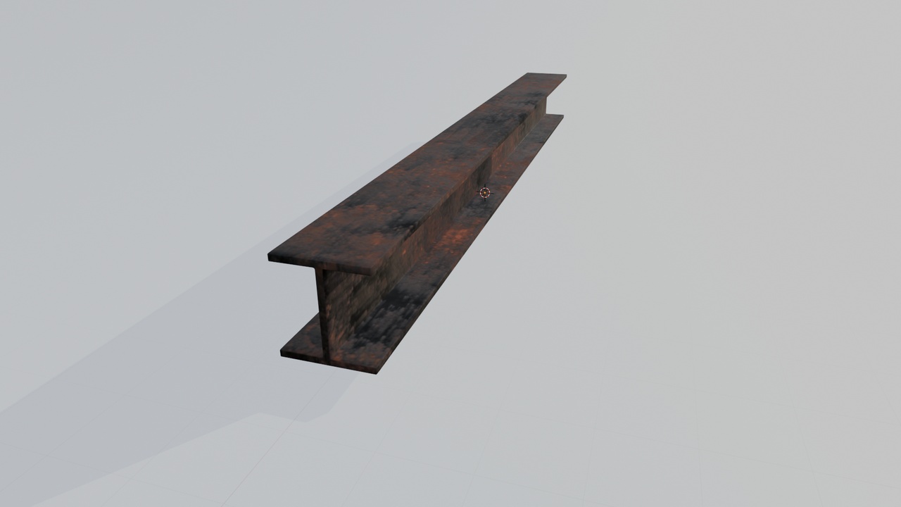 Media 1 for listing Rusty Steel I-Beam Structural – Industrial Construction Loose Iron Beam