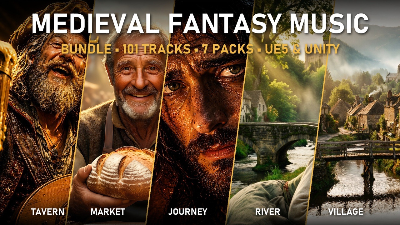 Media 1 for listing Medieval Fantasy RPG Music Bundle – 101 Tavern, Bard, Village & Ambient Tracks