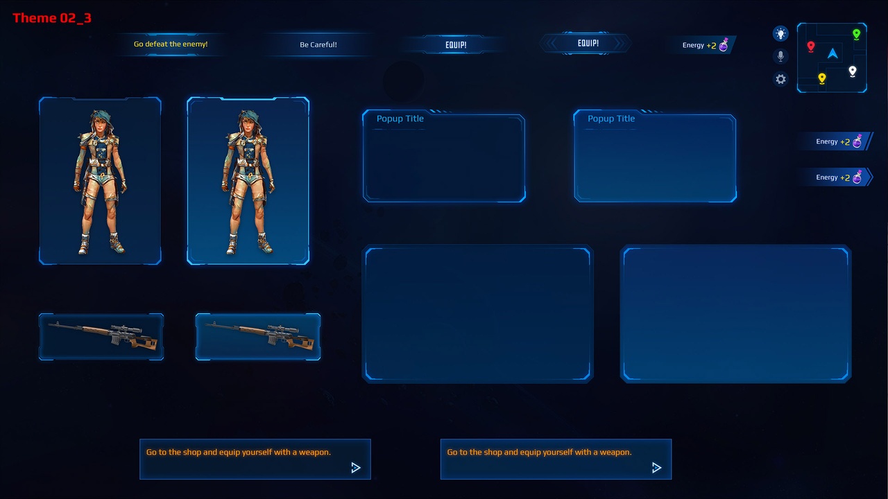 Sci-Fi Cyber UI Components