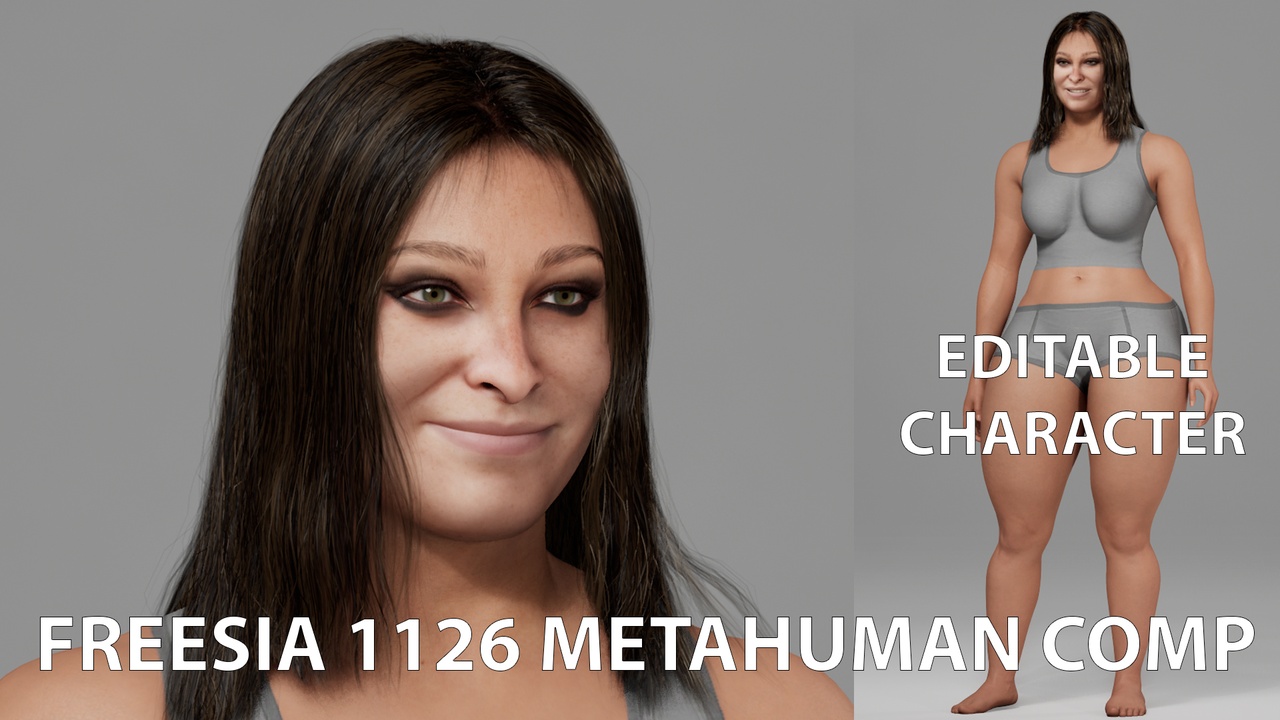 Media 1 for listing Freesia 1126 Editable Character Metahuman Compatible