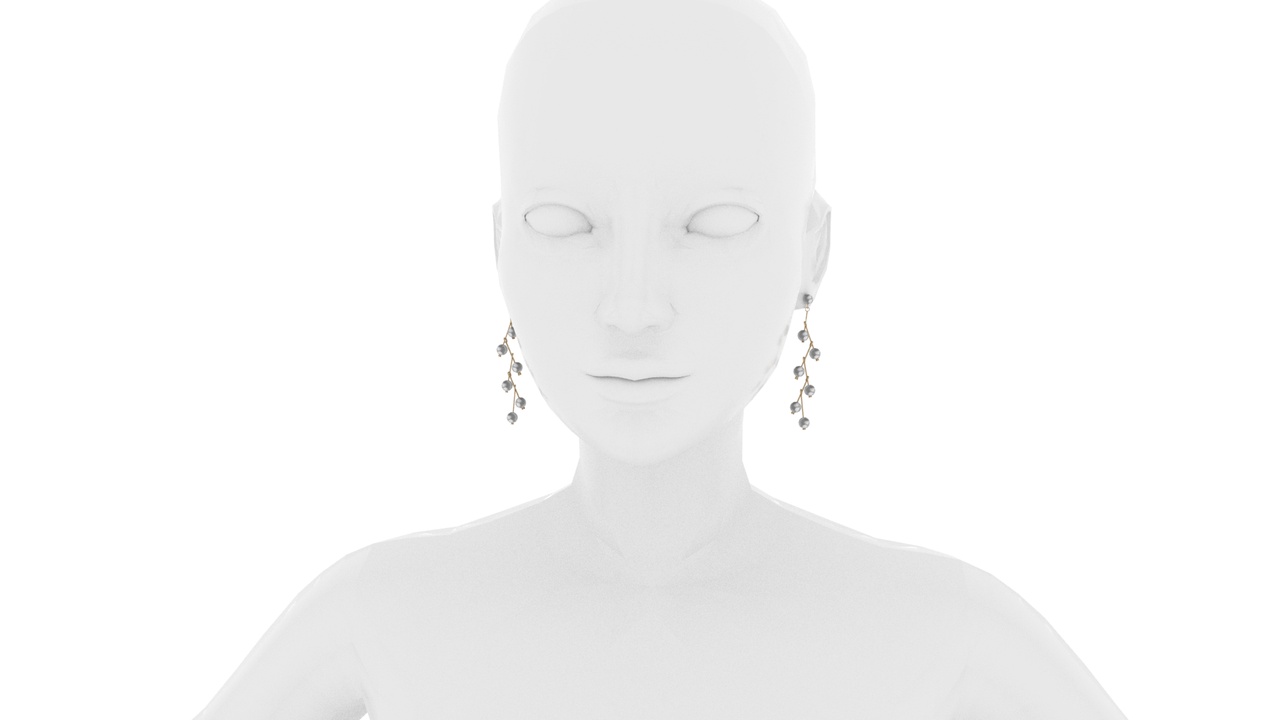 Media 1 for listing Pearl Branch Dangle Earring