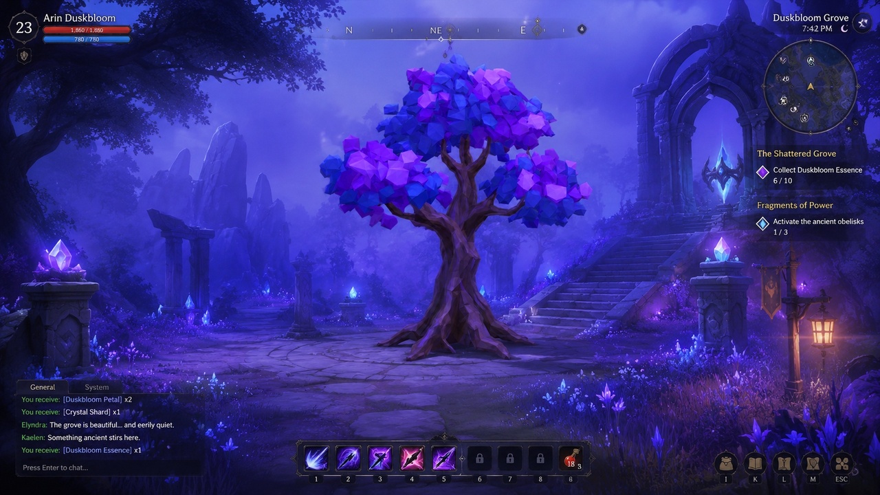 Media 1 for listing Violet Canopy Tree – Stylized Purple Fantasy Tree