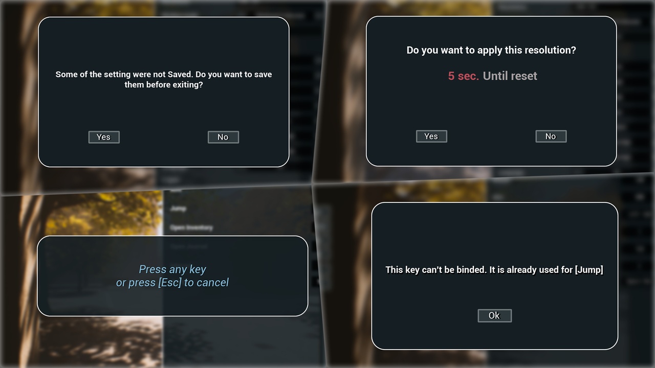 Settings Menu Kit